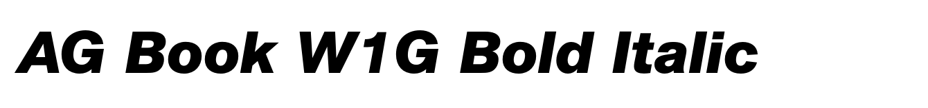 AG Book W1G Bold Italic